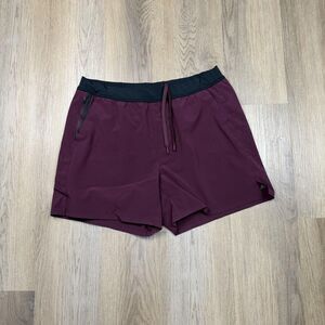 Ten Thousand Shorts Mens XL Red Interval Lined Running 5in Inseam Zip Pocket